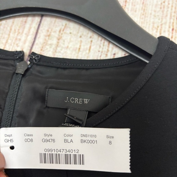 J.crew Womens Bell Sleeve Black Ponte sheath dress size 8 - Picture 4 of 12